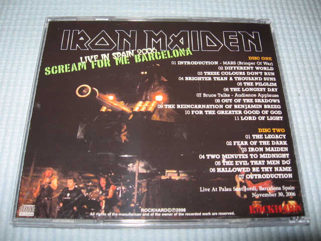 Photo: IRON MAIDEN Live In Spain 2006 Scream For Me Barcelona 2CD 