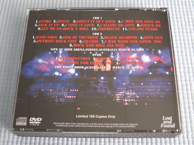 Photo: KISS Alive/35 Live In Australia 2CDR+DVDR Limited 100 Copies Only Japan Lost And Found