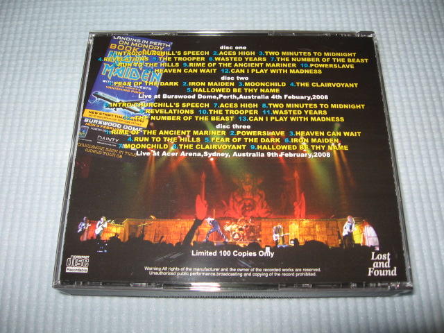 Photo: IRON MAIDEN Maiden Down Under Live 2008 3CD Japan Limited 100 copies only