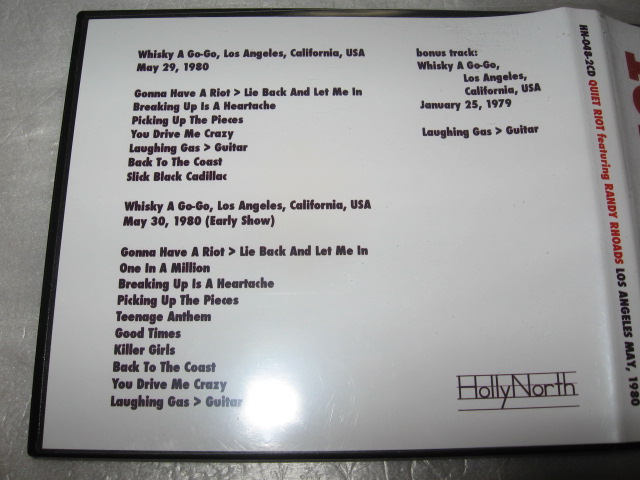 Photo: QUIET RIOT Live 2CD w/Randy Rhoads Los Angeles May-1980 Ozzy